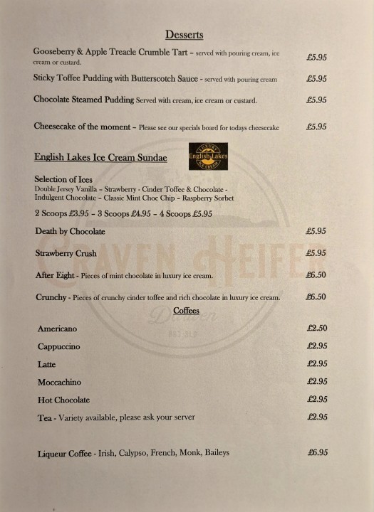 Desserts